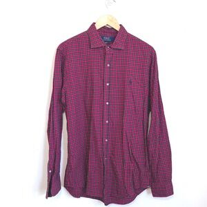 Vineyard Vines Mens Plaid Classic Fit Shirt Size 3XB Red Preppy Academia Button